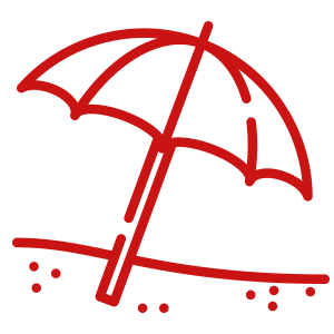 Пляжный инвентарь для отдыха в Алуште у моря